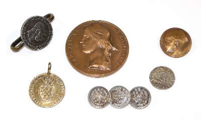 Bild Nr.1: 125-2654 Münzschmuck u. Medaille.: (Münzen und Medaillen)