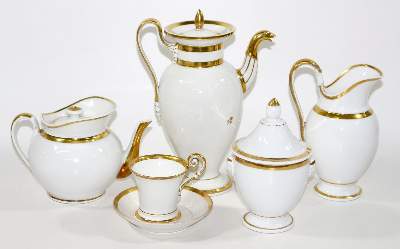 Bild Nr.1: 125-2666 Biedermeier Porzellan.: (Porzellan u. Keramik)