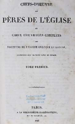 Bild Nr.1: 125-268 Kirchen-Väter.: (Alte Drucke, Handschriften und Theologie)