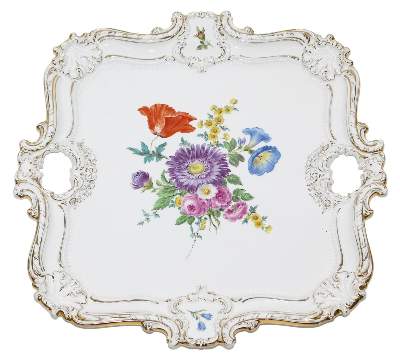Bild Nr.1: 125-2684 Meissen Prunktablett: (Porzellan u. Keramik, Meissen)