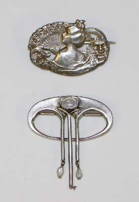 Bild Nr.1: 125-2708 Jugendstil Broschhänger: (Schmuck, Anhänger)
