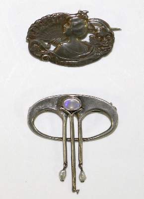Bild Nr.2: 125-2708 Jugendstil Broschhänger: (Schmuck, Anhänger)