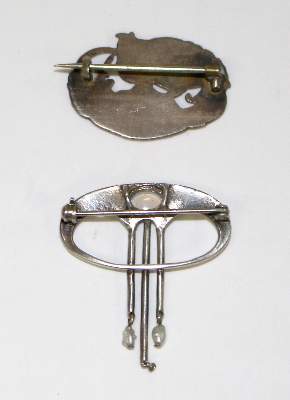 Bild Nr.3: 125-2708 Jugendstil Broschhänger: (Schmuck, Anhänger)