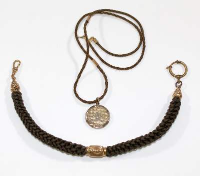 Bild Nr.1: 125-2720 Biedermeier Haarkette mit: (Schmuck)