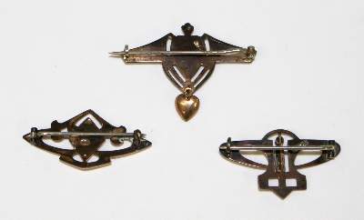 Bild Nr.2: 125-2722 3 Jugendstilbroschen: (Schmuck, Broschen)