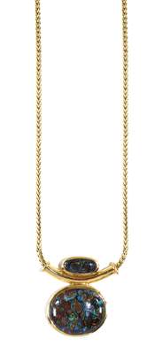 Bild Nr.1: 125-2751 Prächtiges Boulderopal-Collier.: (Schmuck, Collier)