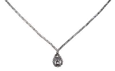 Bild Nr.1: 125-2761 Collier 585 WG Fassung.: (Schmuck, DRC Pforzheim)