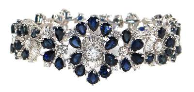 Bild Nr.1: 125-2762 Juwelenarmband 750 WG.: (Schmuck, DRC Pforzheim)