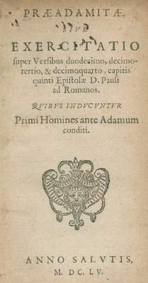 Bild Nr.1: 125-280 (La Peyrere,I.de).: (Alte Drucke, Handschriften und Theologie)