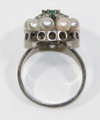Bild Nr.2: 125-2806 Smaragd-Brillantring.: (Schmuck, Ringe)