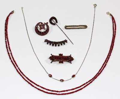 Bild Nr.1: 125-2817 Granatschmuck.: (Schmuck, Sammlungen)