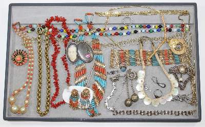 Bild Nr.3: 125-2825 Modeschmuck u. wenig Silberschmuck.: (Schmuck, Sammlungen)