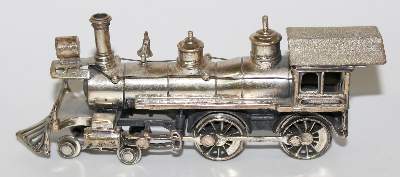 Bild Nr.3: 125-2838 Gehstock u. Lokomotive.: (Silber)