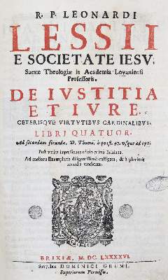 Bild Nr.2: 125-285 Lessius,L.: (Alte Drucke, Handschriften und Theologie)