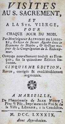 Bild Nr.1: 125-286 Liguori,A.de.: (Alte Drucke, Handschriften und Theologie)