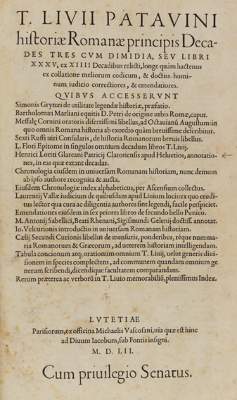 Bild Nr.1: 125-288 Livius,T.: (Alte Drucke, Handschriften und Theologie)