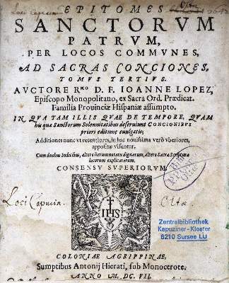 Bild Nr.3: 125-292 Lopez,J.: (Alte Drucke, Handschriften und Theologie)