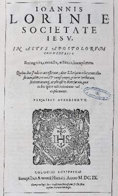 Bild Nr.1: 125-293 Lorinus,J.: (Alte Drucke, Handschriften und Theologie)