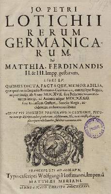 Bild Nr.2: 125-295 Lotichius,J.P.: (Alte Drucke, Handschriften und Theologie)