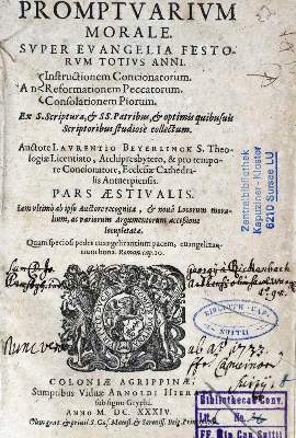 Bild Nr.1: 125-31 Beyerlinck,L.: (Alte Drucke, Handschriften und Theologie)