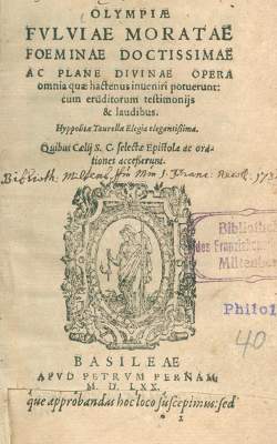 Bild Nr.1: 125-322 Morata,O.F.: (Alte Drucke, Handschriften und Theologie)