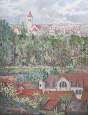 Bild Nr.1: 125-3236 Dillweissenstein mit Liebfrauenkirche.: (Deutschland, Pforzheim)