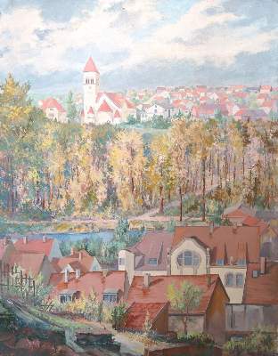 Bild Nr.1: 125-3237 Dillweissenstein mit Liebfrauenkirche.: (Deutschland, Pforzheim)