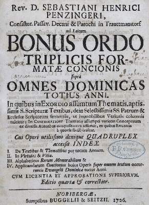 Bild Nr.2: 125-342 Penzinger,S.H.: (Alte Drucke, Handschriften und Theologie)