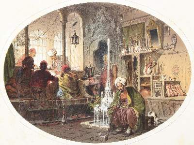 Bild Nr.1: 125-3426 Innenansicht eines Kaffeehauses.: (Ausland, Türkei)