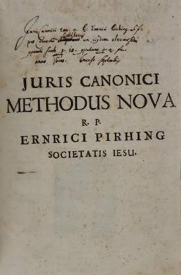 Bild Nr.2: 125-349 Pirhing,E.: (Alte Drucke, Handschriften und Theologie)