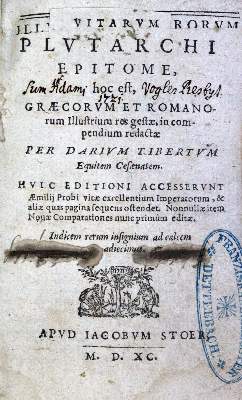 Bild Nr.1: 125-352 Plutarch.: (Alte Drucke, Handschriften und Theologie)