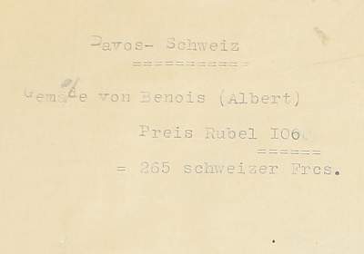 Bild Nr.2: 125-3683 Benois, Albert Nikolajewitsch: (Künstlergraphik)