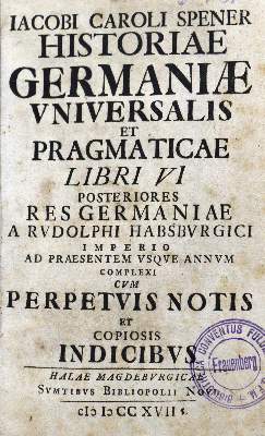 Bild Nr.1: 125-399 Spener,J.C.: (Alte Drucke, Handschriften und Theologie)