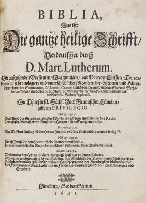 Bild Nr.1: 125-40 Biblia germanica.: (Bibeln)