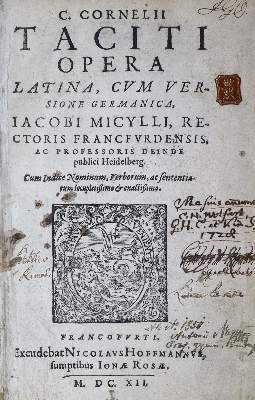 Bild Nr.1: 125-407 Tacitus,C.: (Alte Drucke, Handschriften und Theologie)