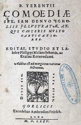 Bild Nr.1: 125-411 Terentius Afer,P.: (Alte Drucke, Handschriften und Theologie)