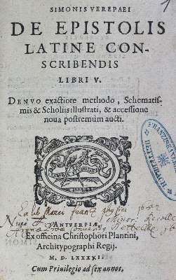 Bild Nr.1: 125-431 Verepaeus,S.: (Alte Drucke, Handschriften und Theologie)