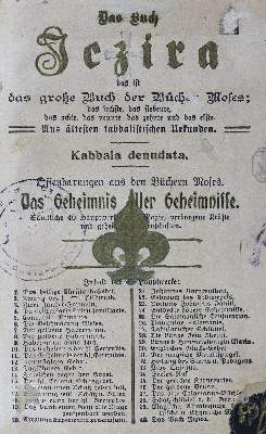 Bild Nr.1: 125-481 Buch Jezira, Das,: (Grenzwissenschaften und Okkultismus)