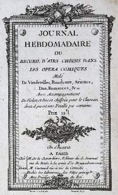 Bild Nr.1: 125-579 Journal hebdomadaire: (Musik)