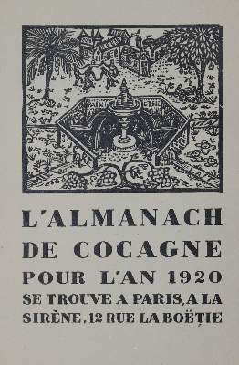 Bild Nr.1: 125-663 L'Almanach de Cocagne: (Küche und Haushalt, Getränke)