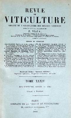 Bild Nr.2: 125-668 Revue de Viticulture.: (Küche und Haushalt, Getränke, Wein und Weinbau)