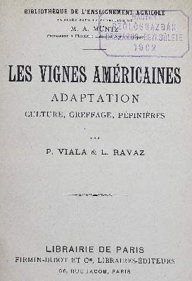 Bild Nr.1: 125-671 Viala,P. u. L.Ravaz.: (Küche und Haushalt, Getränke, Wein und Weinbau)