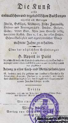 Bild Nr.1: 125-673 Appert,(F.).: (Küche und Haushalt, Haushalt)