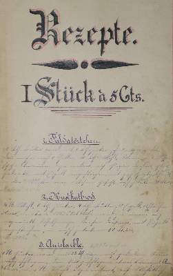 Bild Nr.1: 125-710 Sammlung: (Küche und Haushalt, Kochbücher, Handschriften)