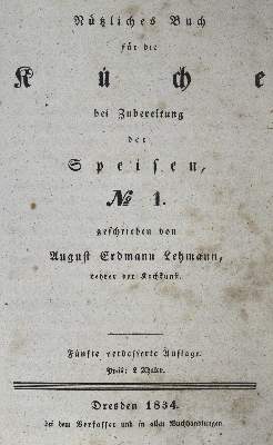 Bild Nr.1: 125-721 Lehmann,A.E.: (Küche und Haushalt, Kochbücher)