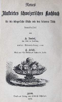 Bild Nr.2: 125-752 Zundel,H. u. C.Kriesi.: (Küche und Haushalt, Kochbücher, Schweiz)