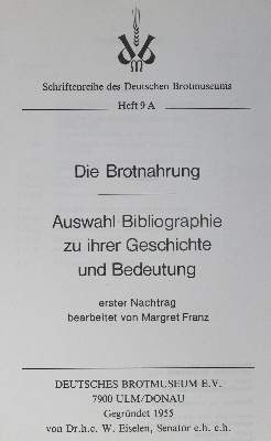 Bild Nr.1: 125-766 Binder,F. u. M.Franz.: (Küche und Haushalt, Nahrungsmittel, Nahrungs- und Genussmittellehre, Brot)