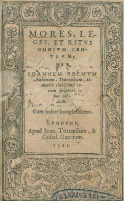 Bild Nr.1: 125-81 Boemus,J.: (Alte Drucke, Handschriften und Theologie)