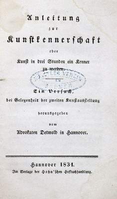 Bild Nr.1: 125-826 Detmold,(J.H.).: (Kunstwissenschaft)