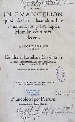 Bild Nr.1: 125-85 Brenz,J.: (Alte Drucke, Handschriften und Theologie)
